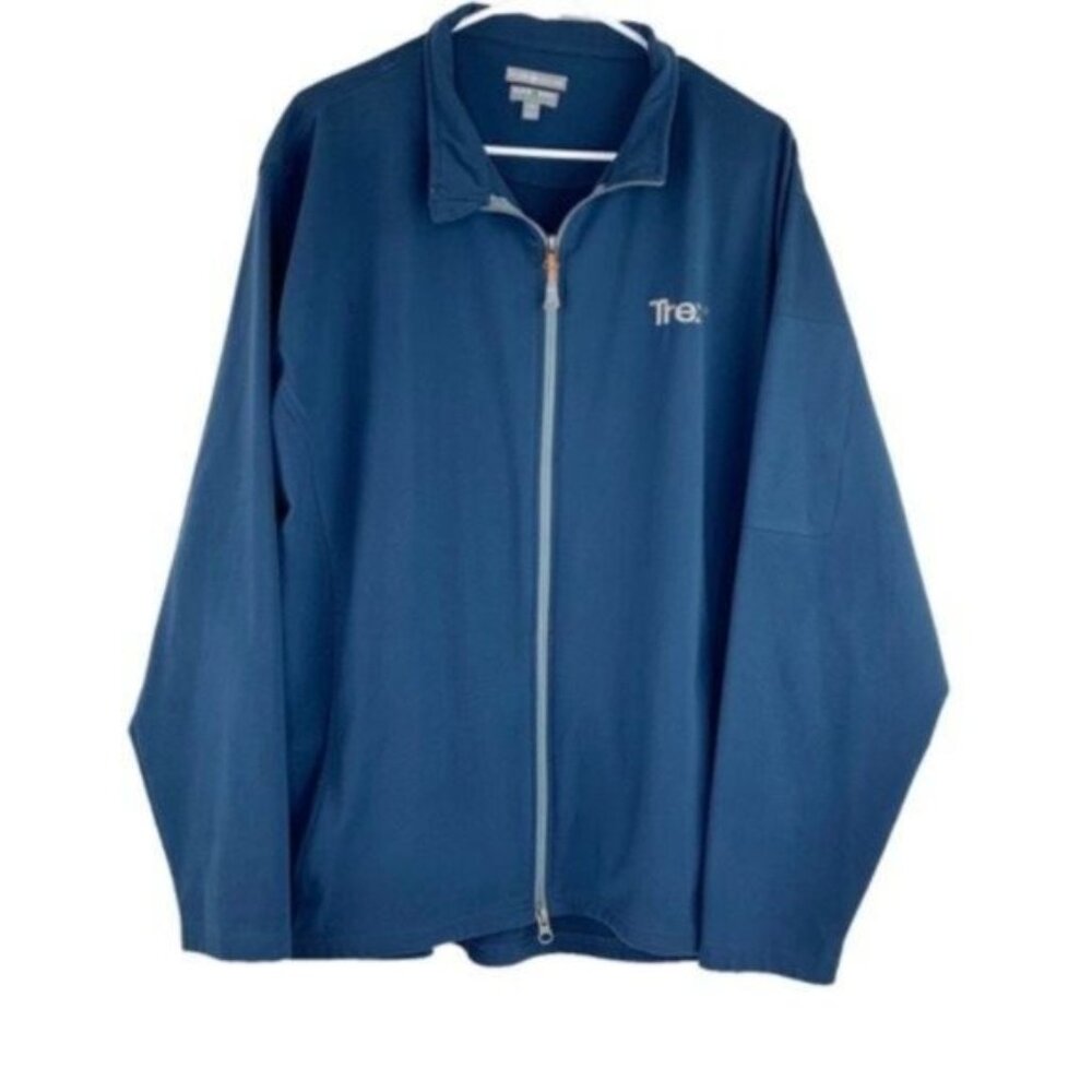 Peter Millar Element Wind Full Zip Jacket in Navy Blue w/ Trex Logo Embroidery